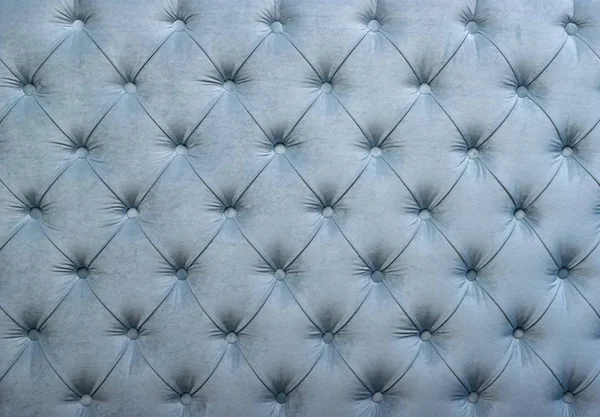 Mavi capitone kumaş döşeme doku tufted — Stok fotoğraf