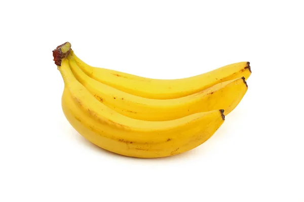 Bos van gele bananen geïsoleerd op wit — Stockfoto