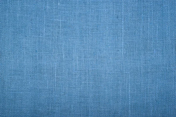 Blauwe jute jute doek textuur achtergrond — Stockfoto