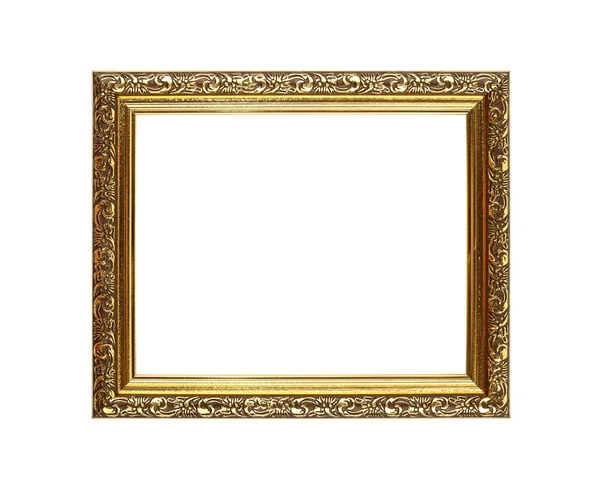 Antique golden picture or photo frame — Stock Photo, Image