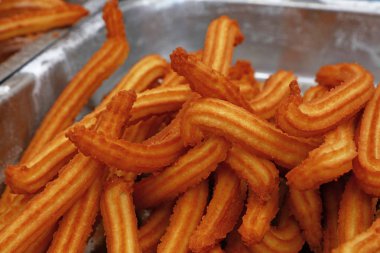 Tatlı taze churro yakın kadar snack.
