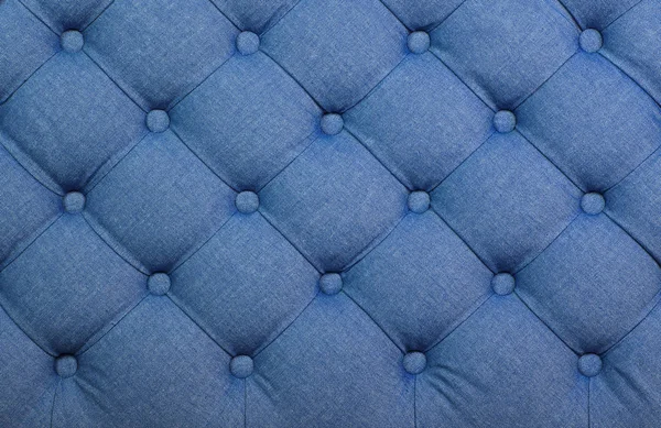 Tessuto capitone blu trapuntato texture tappezzeria — Foto Stock