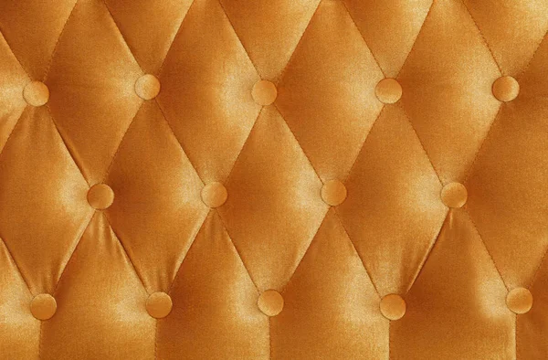 Golden textile capitone background texture — Stock Photo, Image