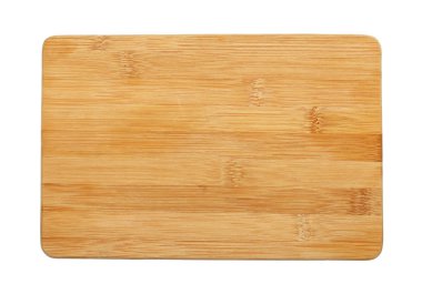 İzole dikdörtgen Bambu tahta kesme tahtası