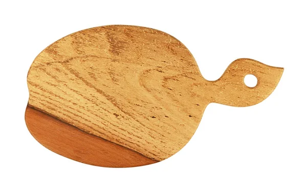 Apple shaped wood cutting board isolated on white — Stock Photo, Image