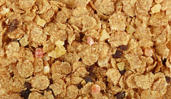 Granola muesli with dried fruits close up — Stock Photo, Image