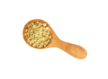 Tahta kaşık kadar yeşil Hawaii tuz kapatın