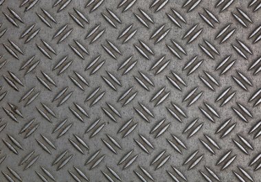 Elmas desenli gri metal plaka Anti slip