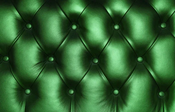 Pelle verde scuro capitone sfondo texture — Foto Stock