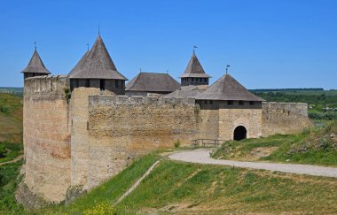 Ortaçağ Kalesi kale Hotin, Ukrayna