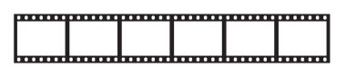 35 mm film şeridi altı kare
