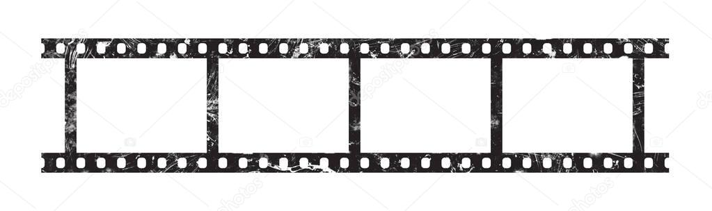 Six frames of 35 mm film strip