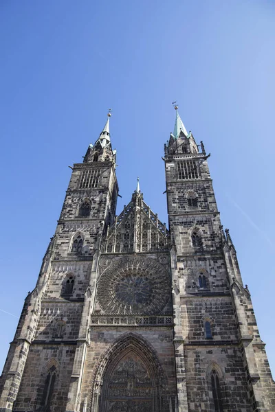 Katedral Saint Lawrence di Nuremberg, Jerman — Stok Foto