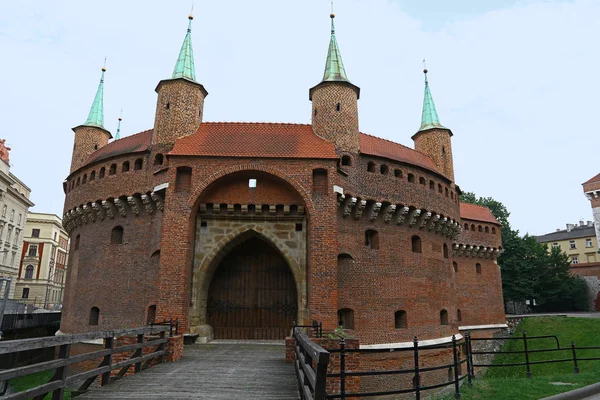 Krakow Barbican medieval outpost, Poland — Stock Photo, Image