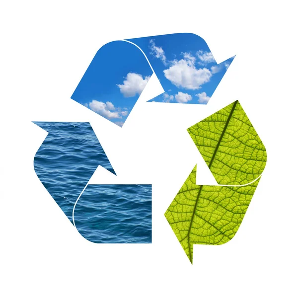 Illustratie recycling symbool van natuurelementen — Stockfoto