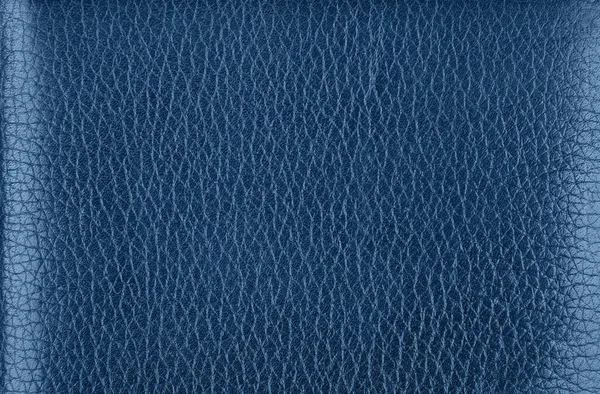 Close Background Texture Pattern Indigo Blue Natural Leather Grain Directly — Stock Photo, Image