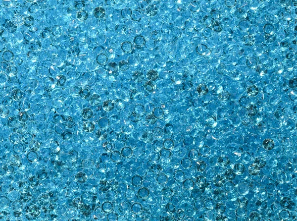 Close Background Pattern Many Blue Rhinestone Crystals Elevated Top View — Stock Photo, Image