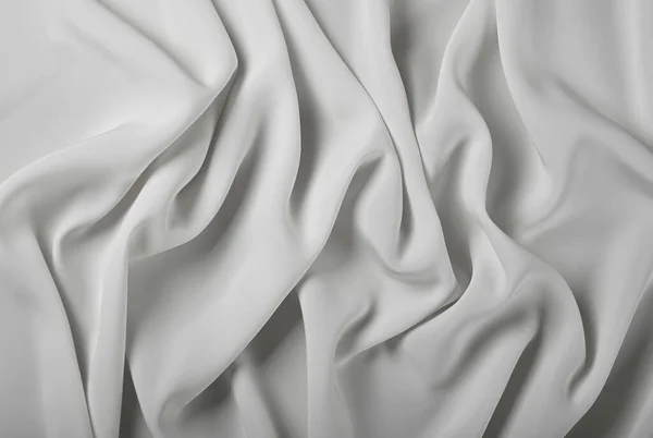 Close Abstract Textile Background White Folded Pleats Fabric Elevated Top Stock Picture