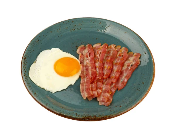 Κοντινό Πλάνο Αγγλικό Πρωινό Ηλιόλουστη Πλευρά Αυγό Και Ψητό Φέτες — Φωτογραφία Αρχείου