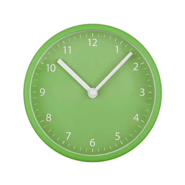 Zamknij Czerwony Zegar Ścienny Tarcza Cyframi Arabskimi Godzina Minuta Ręce — Zdjęcie stockowe