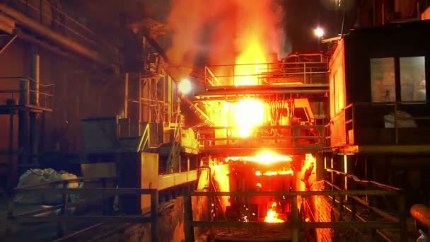 Metaal industrie, staal foundry, staalproductie — Stockvideo