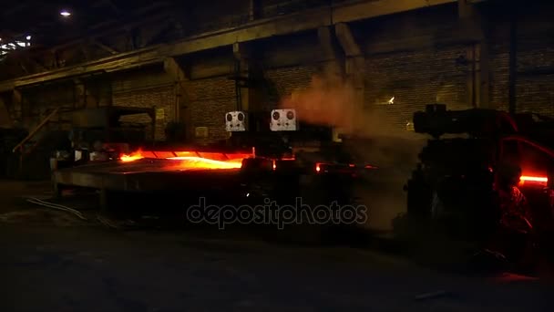 Metal Industry, Steel foundry, steel production — Stock Video