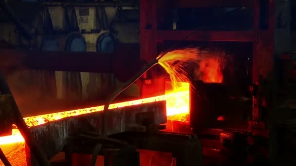 Metaal industrie, staal foundry, staalproductie — Stockvideo