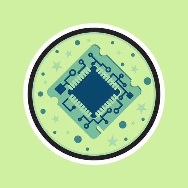 Puce processeur informatique — Image vectorielle