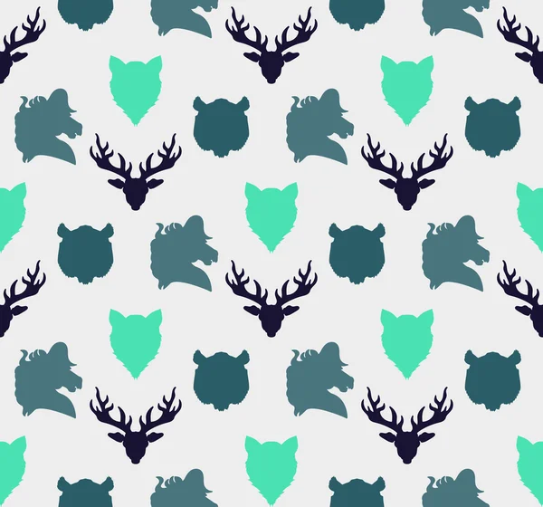 Wildlife seamless pattern — Stock Vector