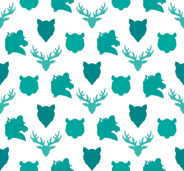 Wildlife naadloze patroon — Stockvector