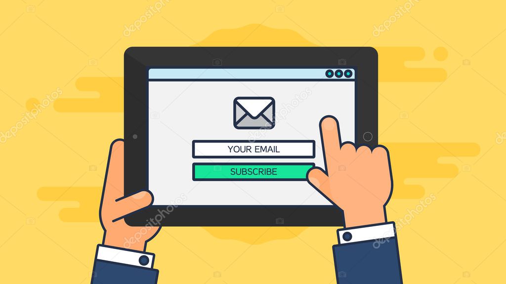 Web Template of Tablet Email Form