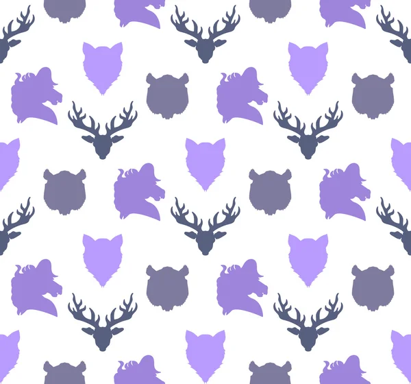 stock vector Wildlife seamless pattern