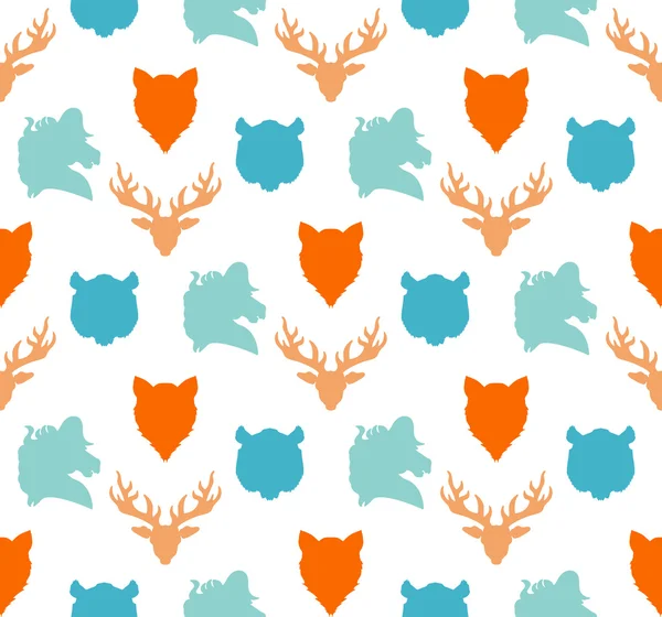 Wildlife seamless pattern — Stock Vector