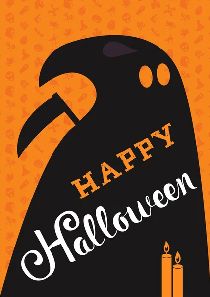 Gelukkig halloween belettering — Stockvector