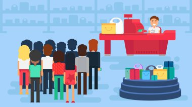 Konsept illüstrasyon alışveriş