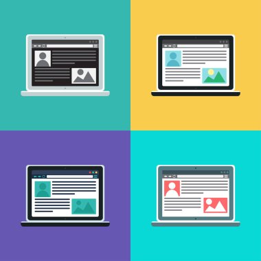 Web şablonu bilgisayar Site veya makale formu