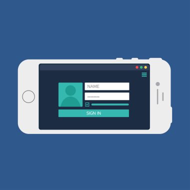 Web şablon / Smartphone giriş formu