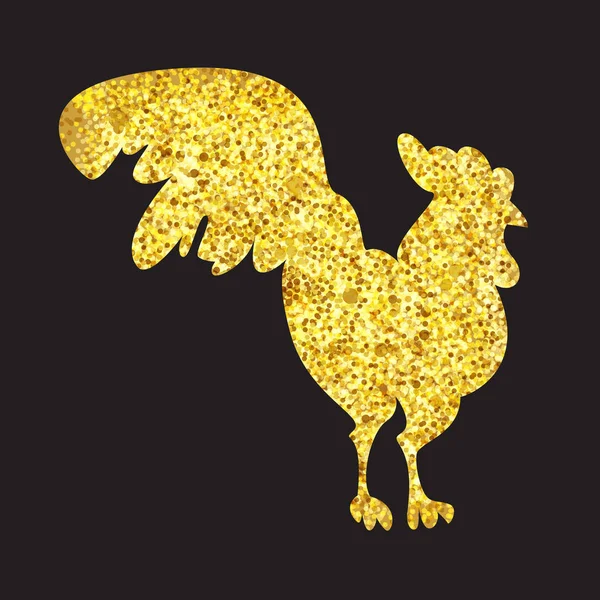 Gold Cock Banner — Stock Vector