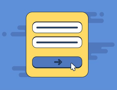 Bilgisayar giriş formu Web şablonu