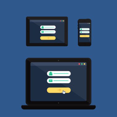 Web şablonu adaptif Online oturum açma formu