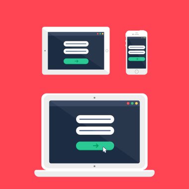 Web şablonu adaptif Online oturum açma formu
