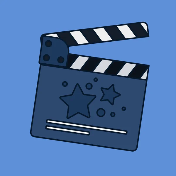 Película plana clapperboard — Vector de stock