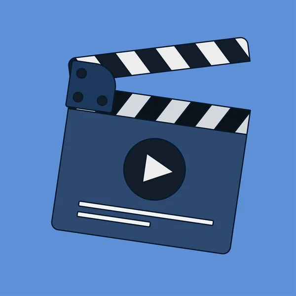 Vlakke film Filmklapper — Stockvector