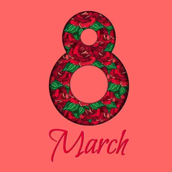 Womens dag 8 maart — Stockvector