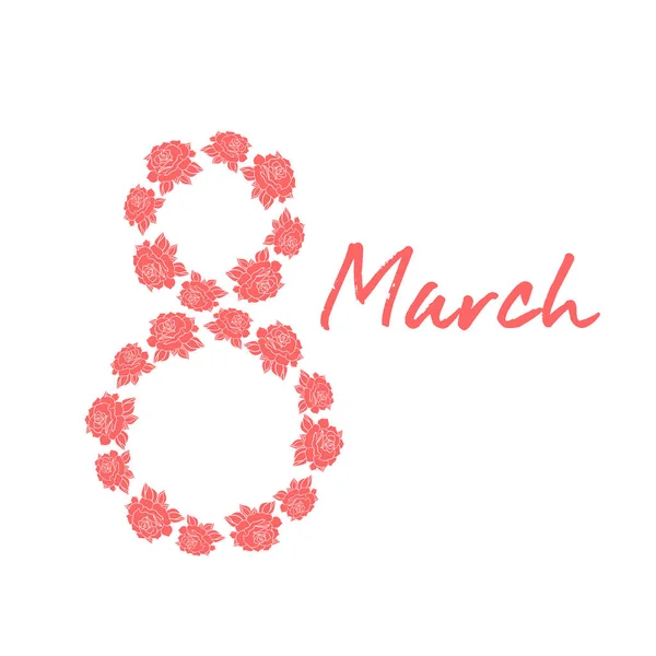 Womens dag 8 maart — Stockvector