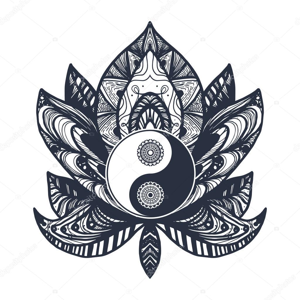 Vintage Yin and Yang in Lotus