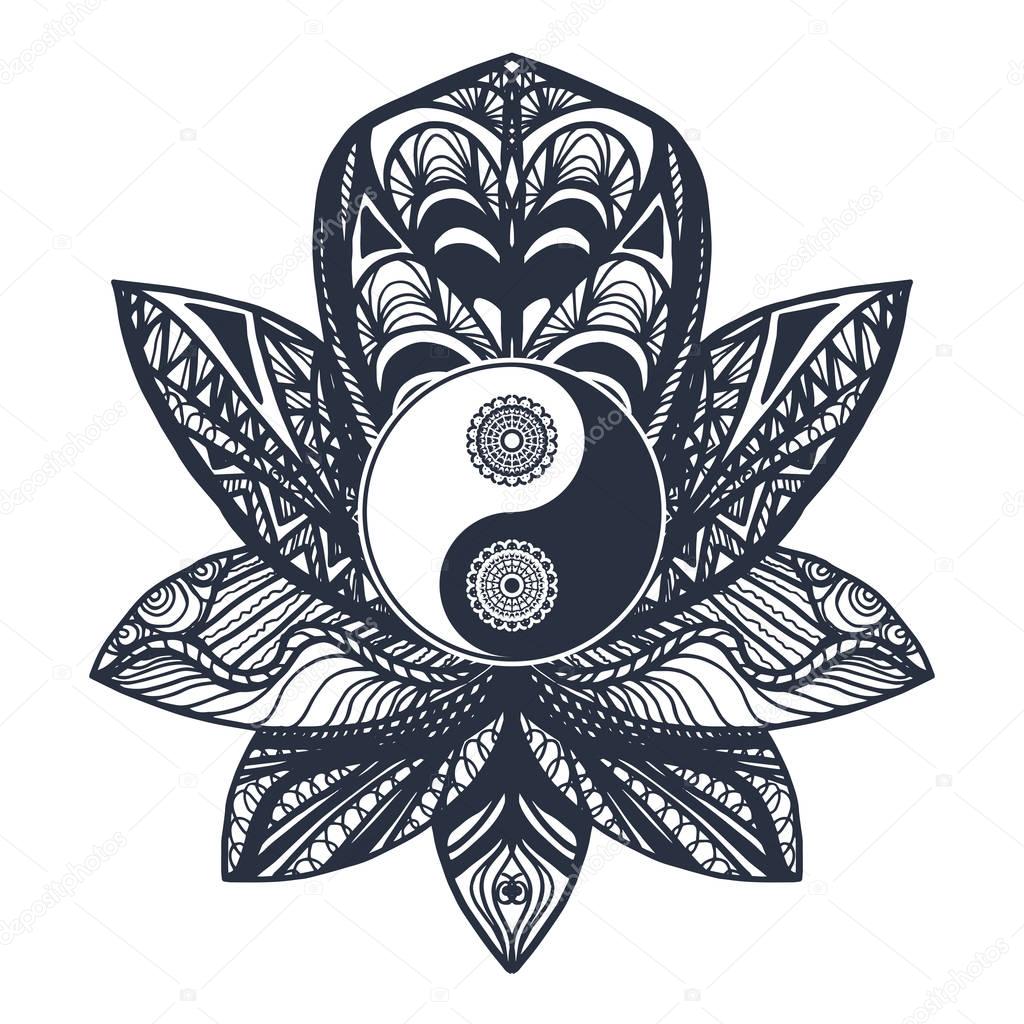 Vintage Yin and Yang in Lotus