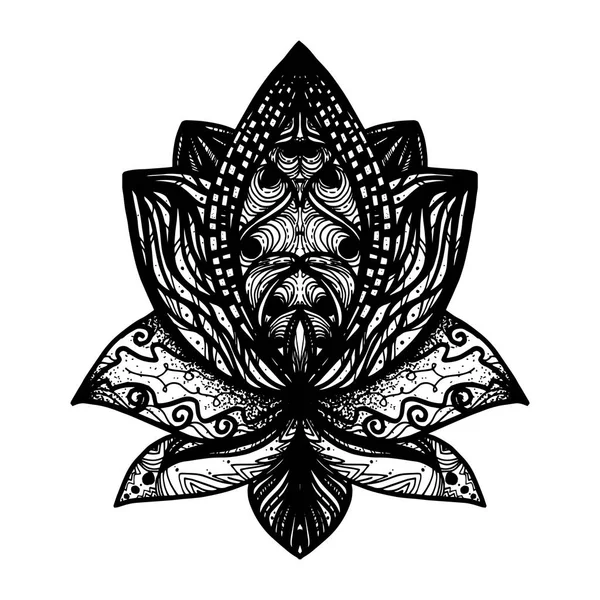 Tatouage Lotus fleur — Image vectorielle