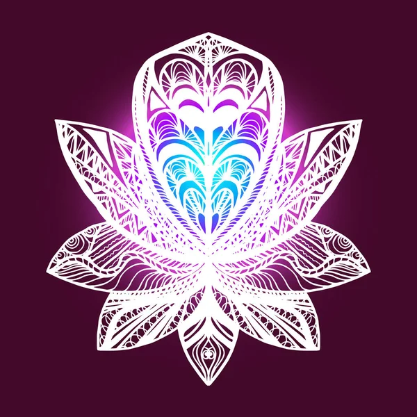 Flower Lotus Tattoo — Stock Vector