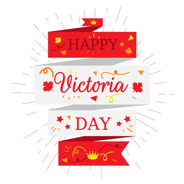 Joyeux autocollant de fête Victoria — Image vectorielle